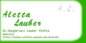aletta lauber business card